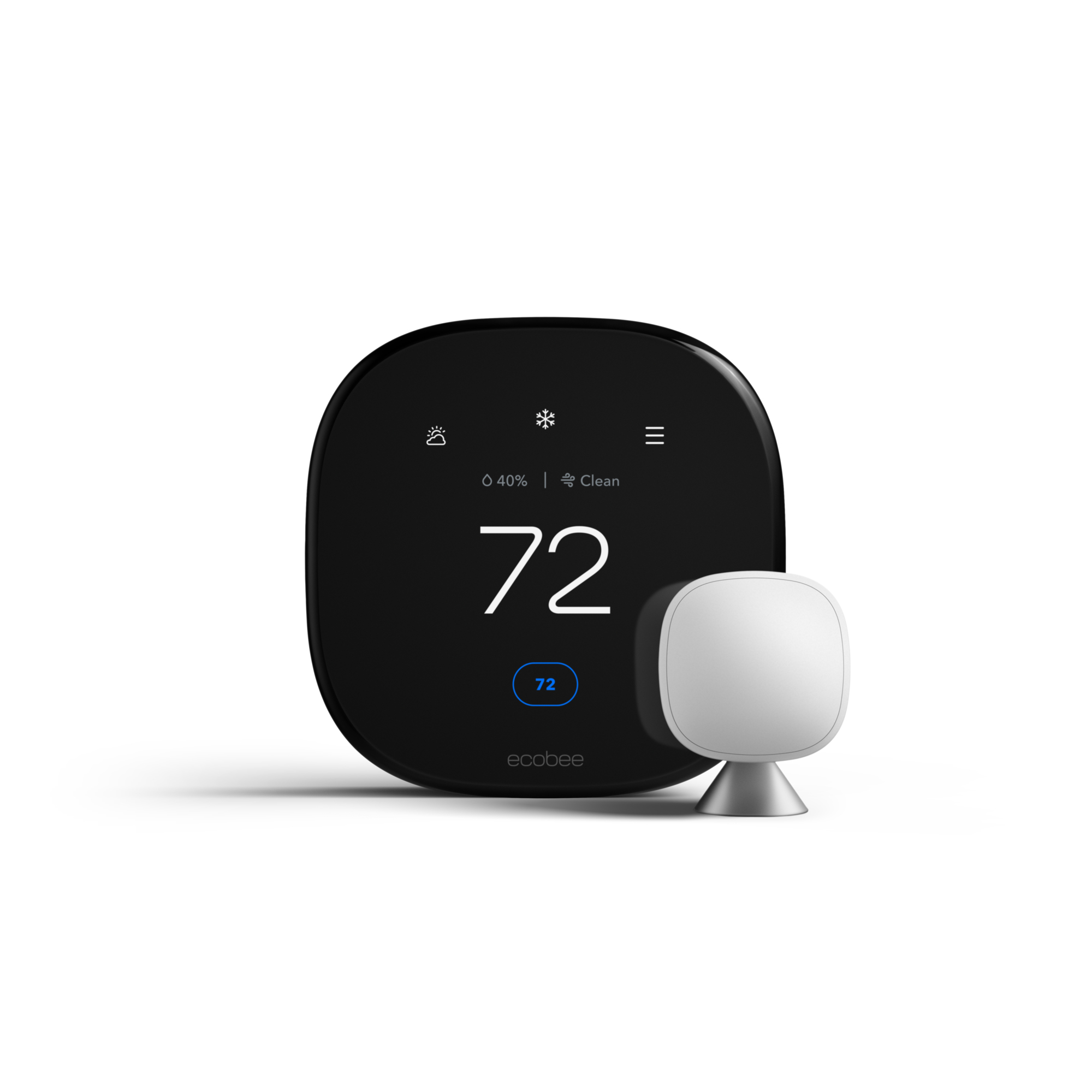 Ecobee Smart Thermostat Premium with Smart Sensor and Air Quality Monitor — WiFi, Works with Siri, Alexa, Google Assistant, Model# EB-STATE6-01